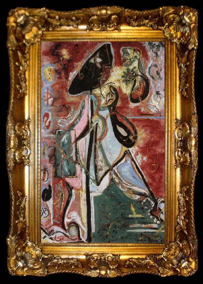 framed  Jackson Pollock Moon girl, ta009-2